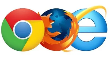chrome browser, firefox browser, internet explorer browser