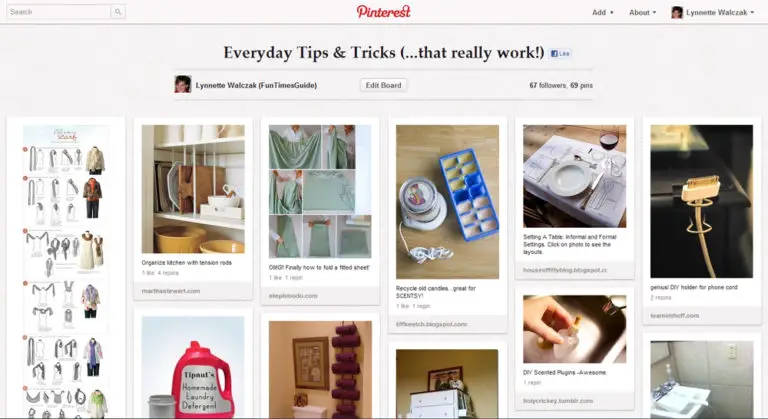 Some of the fun tips I've saved & shared on Pinterest! photo by Lynnette at TheFunTimesGuide.com