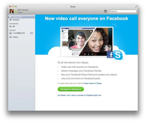 How can you have a skype call with Facebook friends?